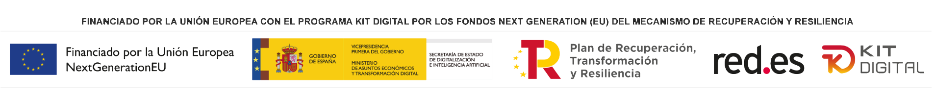 Financiado por la Unión Europea – NextGenerationEU. Gobierno de España. Plan de Recuperación, Transformación y Resiliencia. Red.es. Kit Digital.